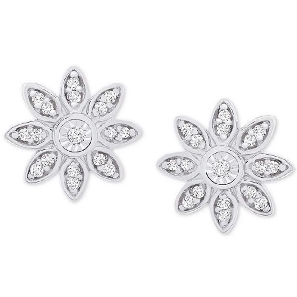 🆕 Diamond Flower Earrings